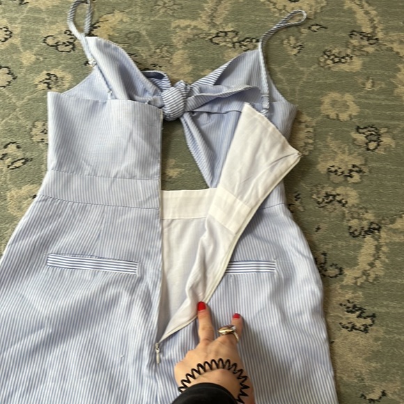 Cute Stripped wide leg Jumpsuit- worn 1 time- XS- purchased at Saks - Picture 9 of 9